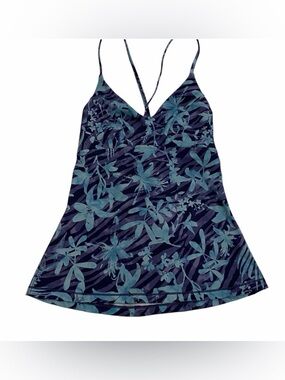 Athleta Purple & Blue Tropical Tankini Top - Like New- Medium